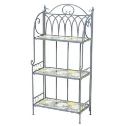 EMINZA Etagère à fleurs d'extérieur pliable en mosaïque (H118 cm) Sorrento Bleu Online