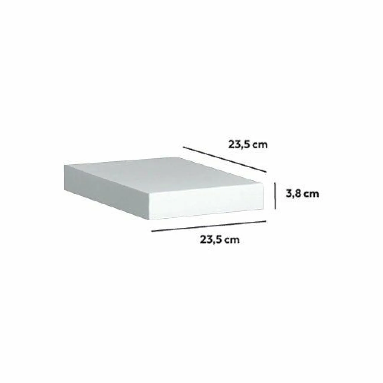 ATMOSPHERA Etagère murale en bois (23,5 cm) Fixy he Blanc New