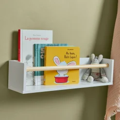 EMINZA Etagère murale enfant bois 1 niveau (H12 cm) Zoa he Blanc