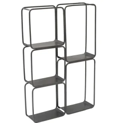 EMINZA Etagère murale en métal 5 niveaux (H 77cm) Rétro Gris Anthracite Sale