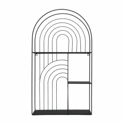 EMINZA Etagère murale métal 3 plateaux (H70 cm) Tiggy Noir Clearance