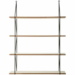 ATMOSPHERA Etagère murale 4 niveaux (60 x H80 cm) Iris Noir Hot