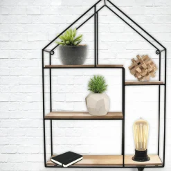 THE HOME DECO LIGHT Etagère murale (30 x H50 cm) Lum Maison e Noir New