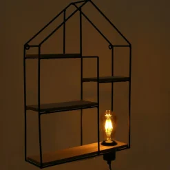 THE HOME DECO LIGHT Etagère murale (30 x H50 cm) Lum Maison e Noir New