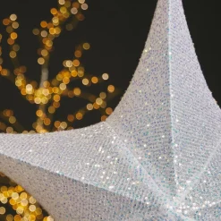 KAEMINGK Etoile de Noël à suspendre (D80 cm) Christmas pailleté Irisé Blanc irisé Hot