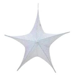 KAEMINGK Etoile de Noël à suspendre (D80 cm) Christmas pailleté Irisé Blanc irisé Hot