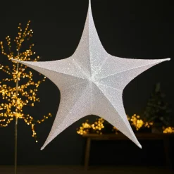 KAEMINGK Etoile de Noël à suspendre (D65 cm) Christmas pailleté Irisé Blanc irisé New