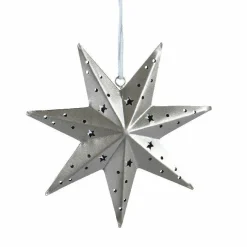 KAEMINGK Etoile de Noël à suspendre (H11 cm) Gia Argent Best