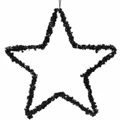 KAEMINGK Etoile de Noël à suspendre (H15 cm) Gily Noir Hot