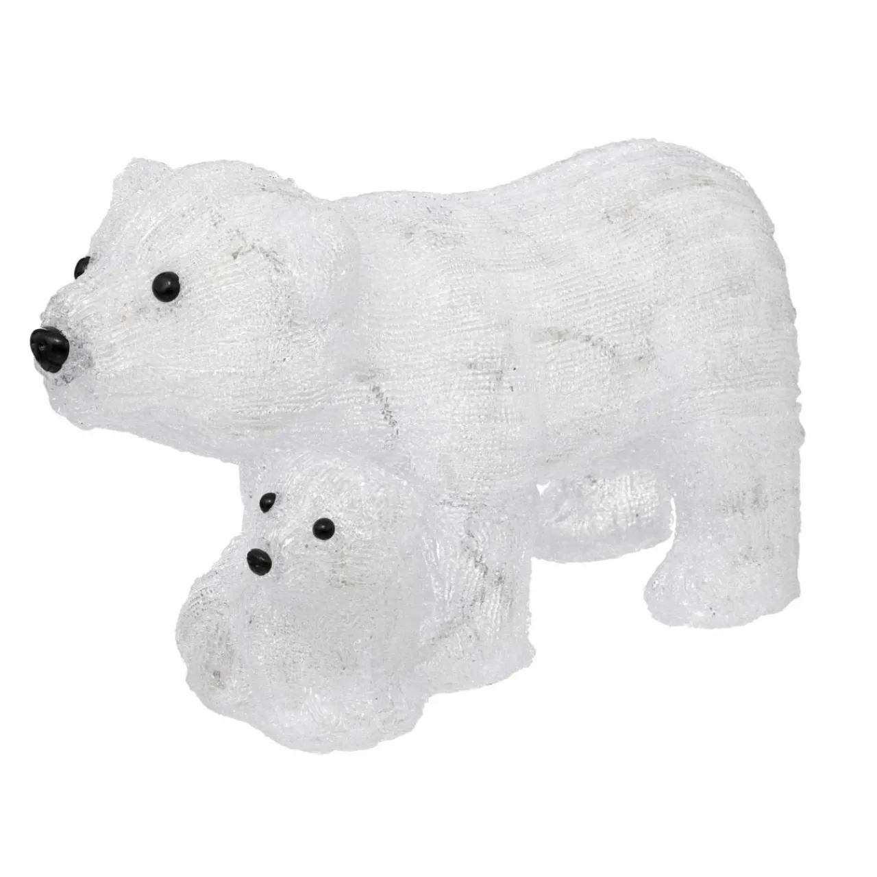 Feeric Lights & Christmas Famille d'ours polaire solaire 60 LED (H25 cm) Blanc froid Sale
