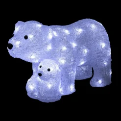 Feeric Lights & Christmas Famille d'ours polaire solaire 60 LED (H25 cm) Blanc froid Sale