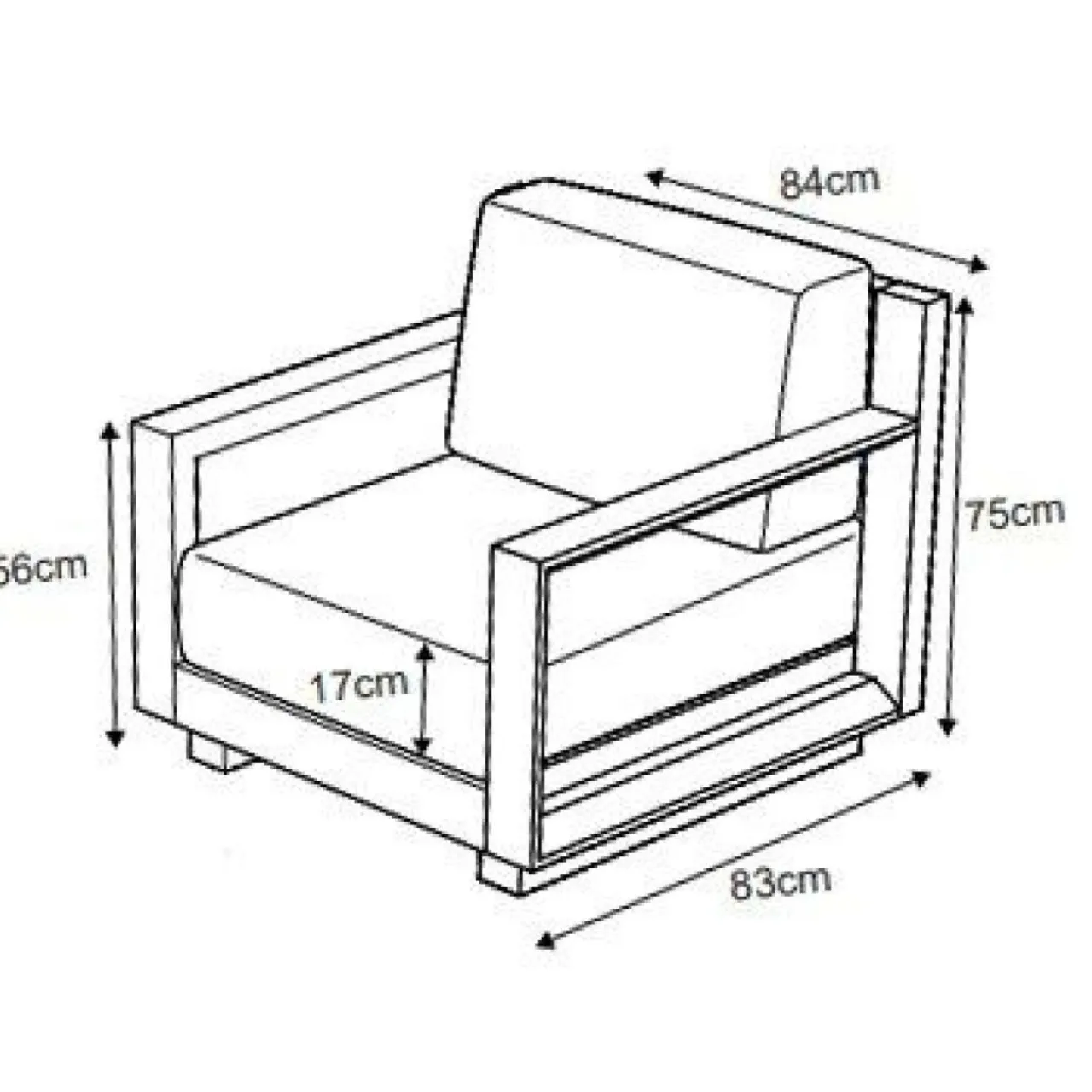 MOBELLIA Fauteuil de jardin détente en aluminium Elba Gris Anthracite Clearance