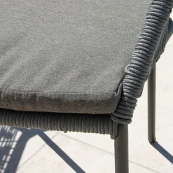 #N/A Fauteuil de jardin empilable Seville - Gris New