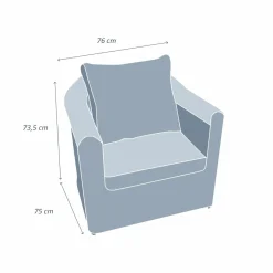 MOBELLIA Fauteuil de jardin en résine tressée Calvi Gris clair Tressé Gris - Gris clair New