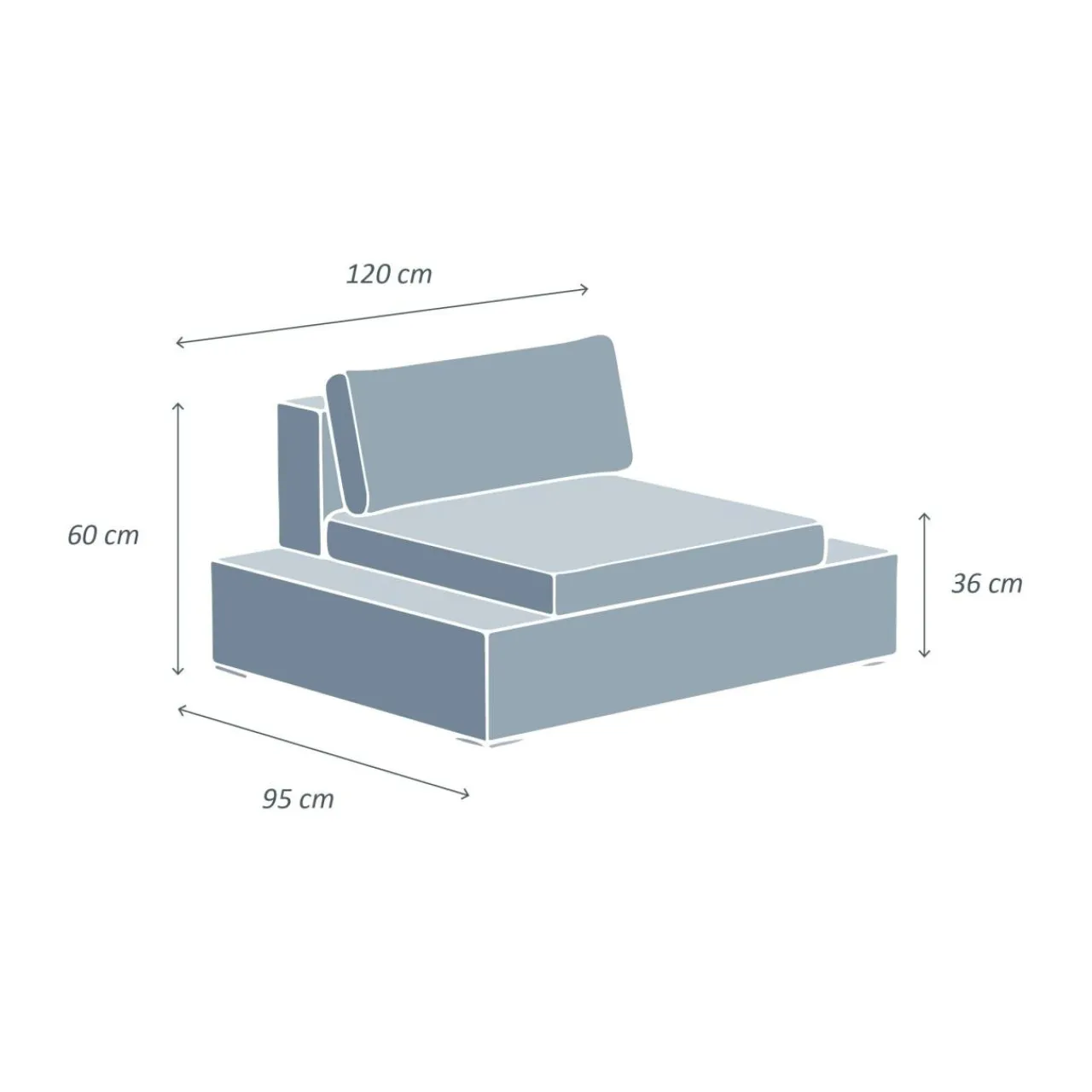 MOBELLIA Fauteuil de jardin en résine tressée Palma Gris et anthracite Tressé Gris - Anthracite Outlet