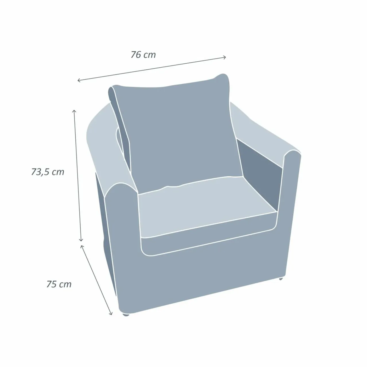 MOBELLIA Fauteuil de jardin en résine tressée Calvi Sépia et taupe Tressé Sepia - Taupe
