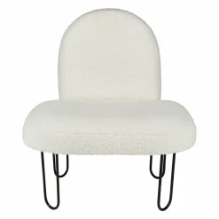 OSTARIA Fauteuil enfant bouclette (H50 cm) Augustin Blanc New
