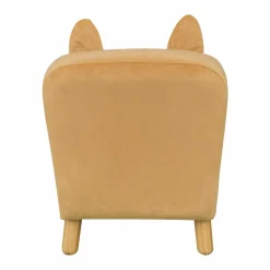 EMINZA Fauteuil velours enfant (H50 cm) Hippo Jaune ocre Clearance