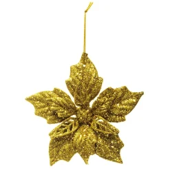Feeric Lights & Christmas Feuille à suspendre (H12 cm) Poinsettia Or Outlet