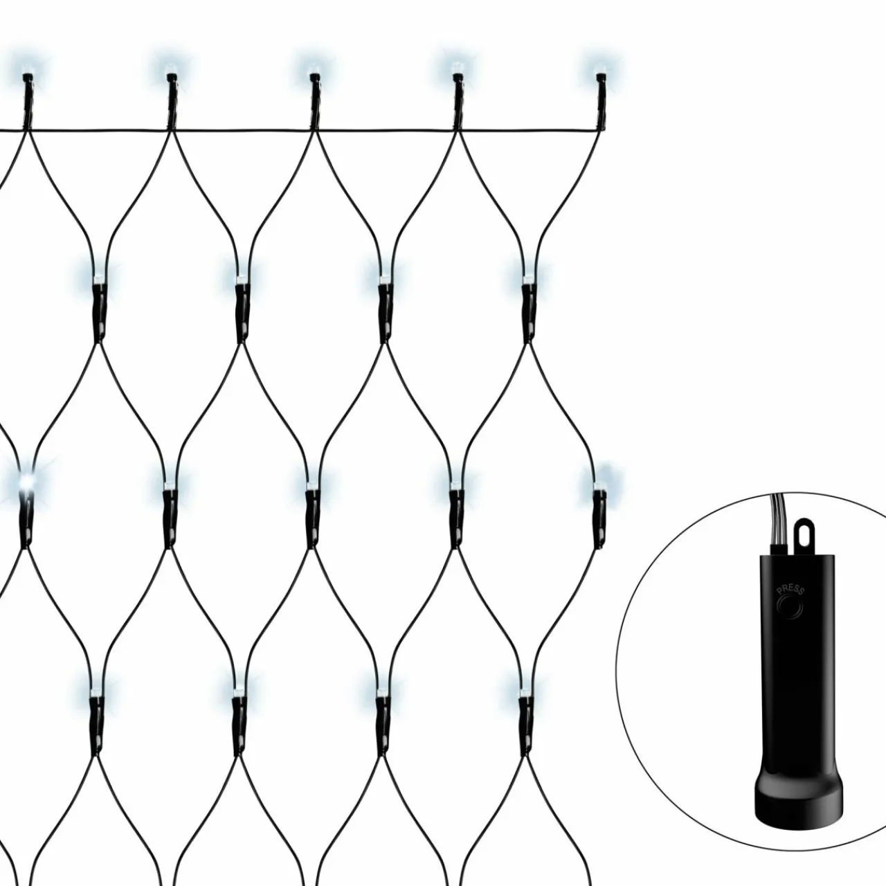 KAEMINGK Filet lumineux à piles 1,80 m 192 LED Durawise Blanc froid Online