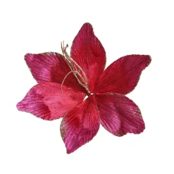 Fleur décorative en polyester (D23 cm) Amaryllis en velours Rose Sale
