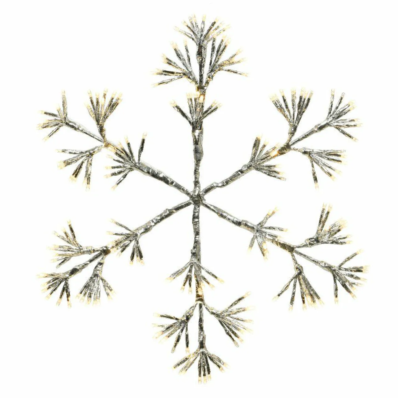 KAEMINGK Flocon de Noël lumineux 192 LED (H48 cm) Flash Blanc chaud Best