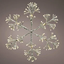 KAEMINGK Flocon de Noël lumineux 192 LED (H48 cm) Flash Blanc chaud Best