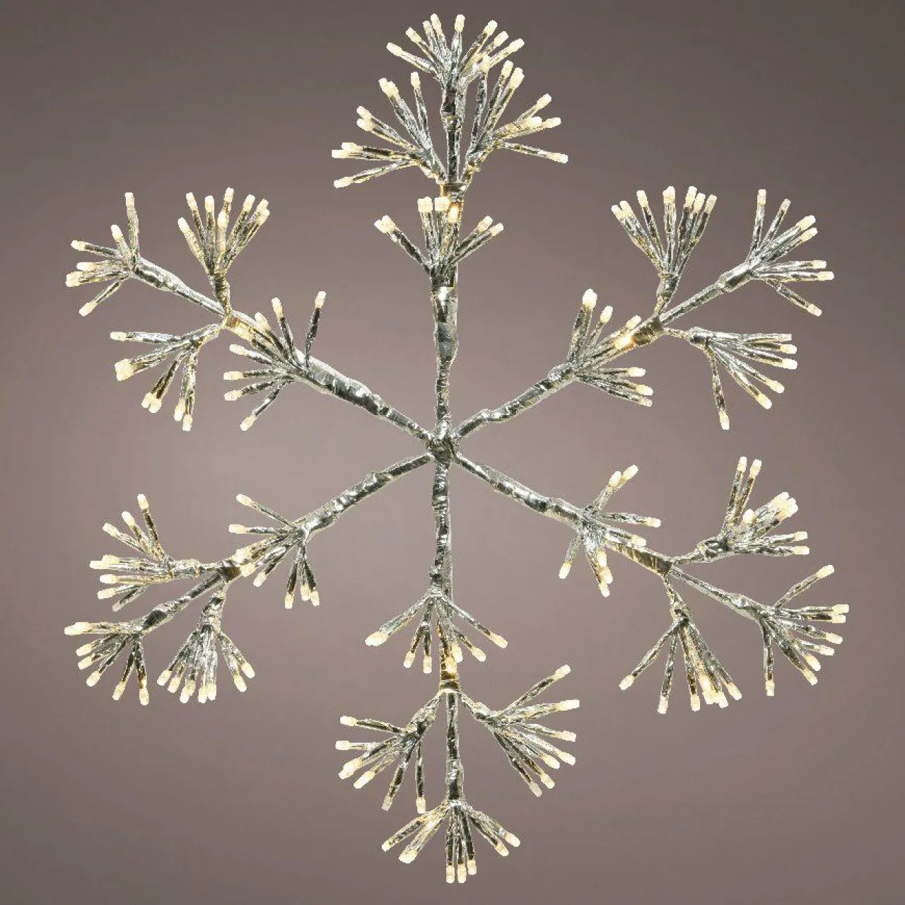KAEMINGK Flocon de Noël lumineux 336 LED (H78 cm) Flash Blanc chaud Hot