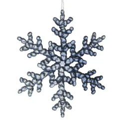 KAEMINGK Flocon de Noël à suspendre (H15 cm) Givré bleuté Transparent Hot