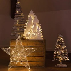 KAEMINGK Foret illuminée à piles 20 LED (H36 cm) Nordique Blanc chaud Online