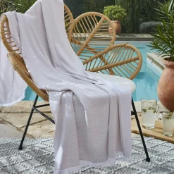 L'effet papillon Fouta coton et éponge (95 x 180 cm) Naël sable Beige Sale