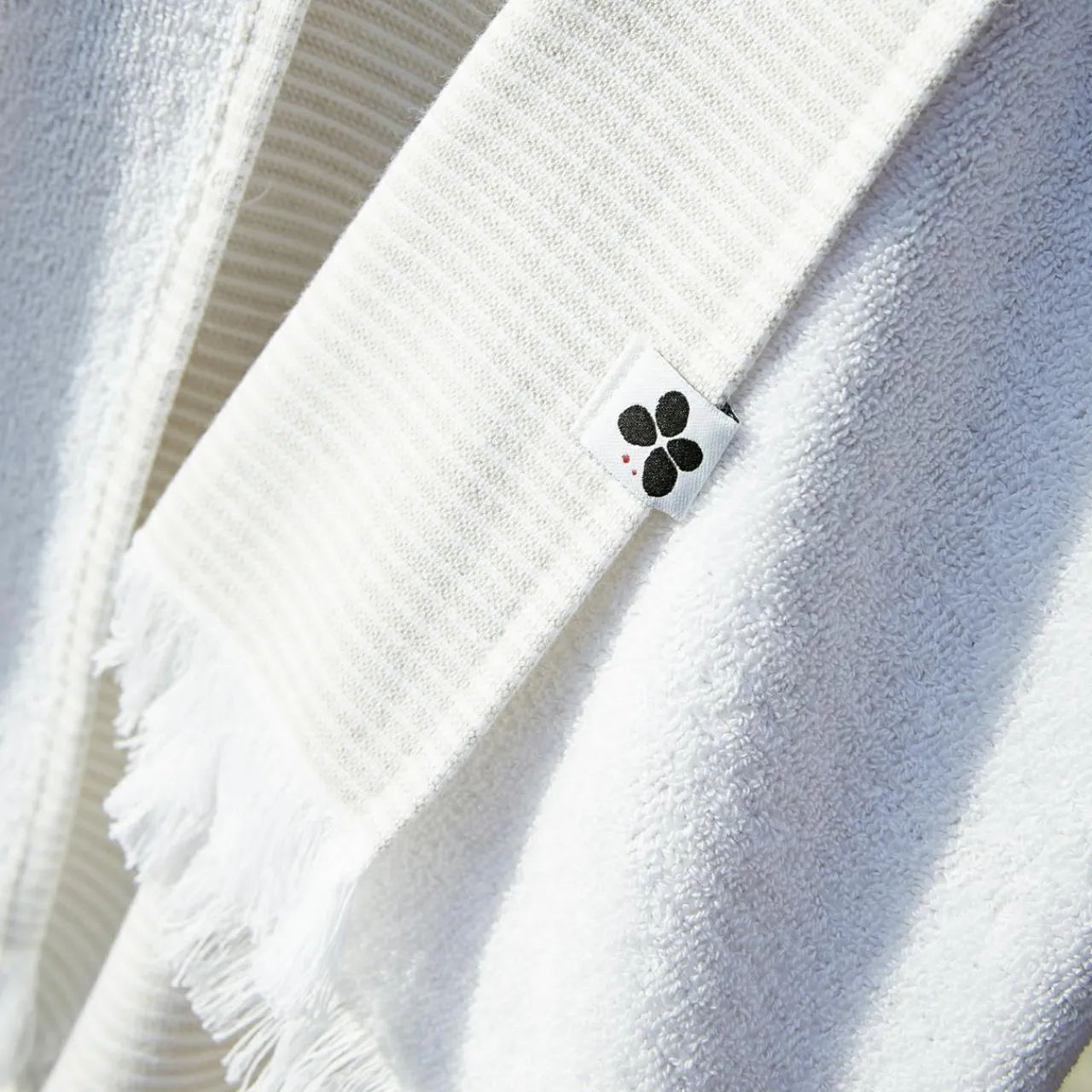 L'effet papillon Fouta coton et éponge (95 x 180 cm) Naël sable Beige Sale