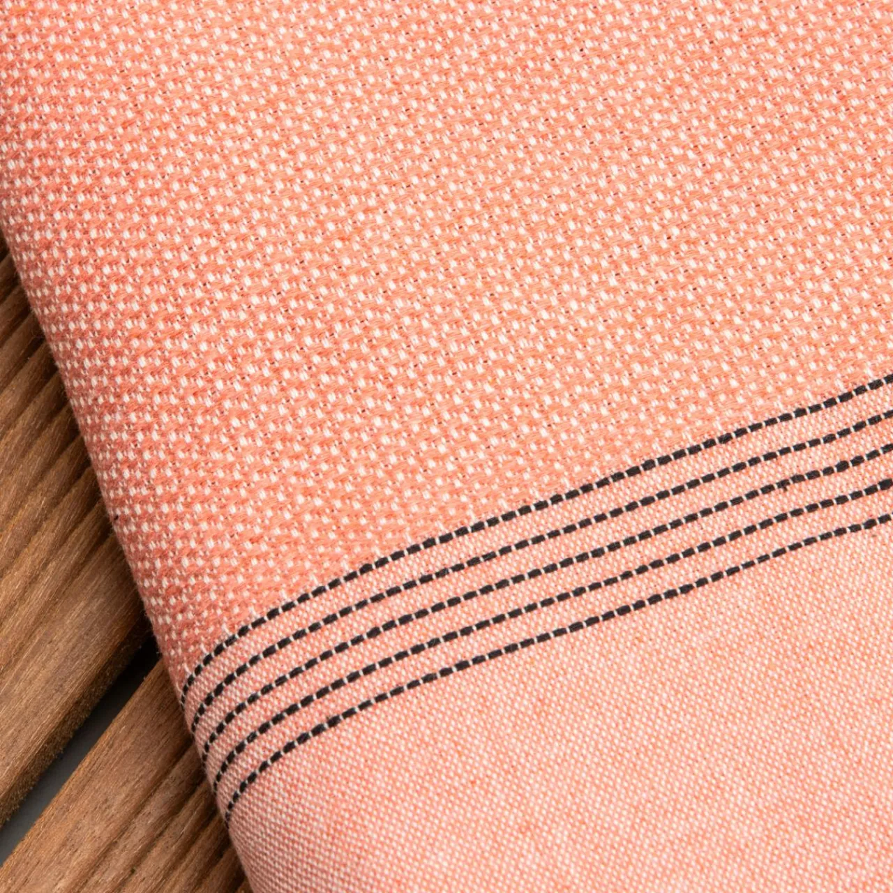 Fouta coton recyclé (100 x 200 cm) Beach Corail Orange Online