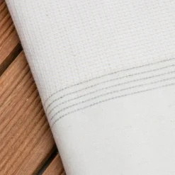 Fouta coton recyclé (100 x 200 cm) Beach Ecru Outlet