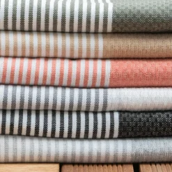 Fouta coton recyclé (100 x 200 cm) Océane Corail Orange
