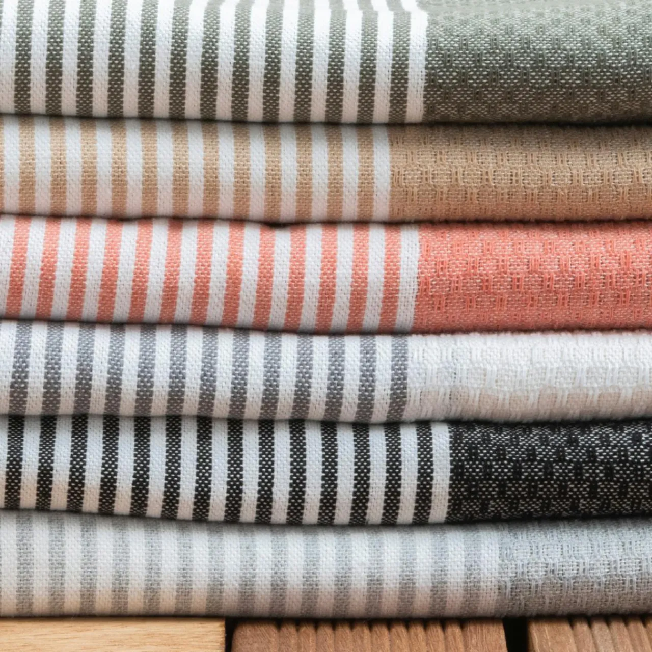 Fouta coton recyclé (100 x 200 cm) Océane Corail Orange