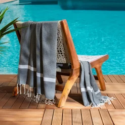Fouta coton recyclé (100 x 200 cm) Selma e Noir Best