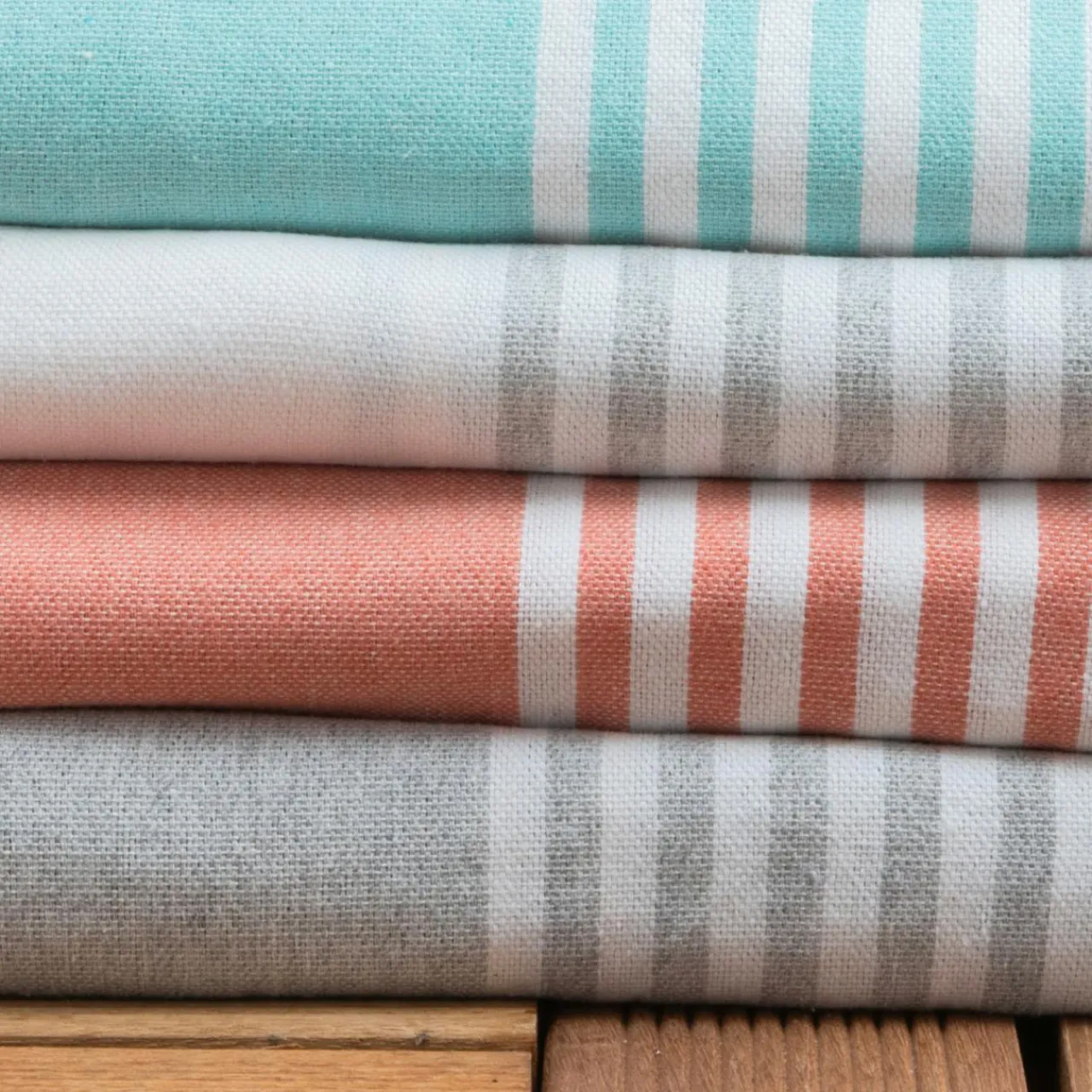 Fouta coton recyclé (200 x 200 cm) Summer Corail Orange New
