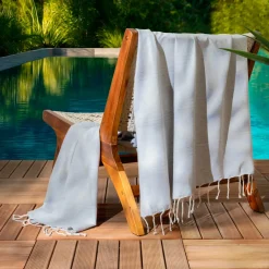 Fouta coton recyclé (100 x 200 cm) Sunshine e Gris Hot