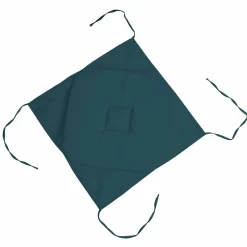 LOVELY CASA Galette de chaise carrée à rabats (40 cm) Nelson Bleu vert Hot