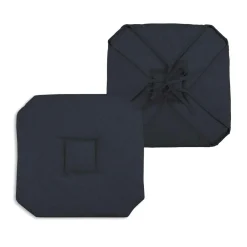 STOF Galette de chaise carrée à rabats (40 x 40 cm) Béa Charbon Noir Hot