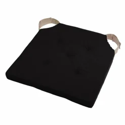 LOVELY CASA Galette de chaise carrée scratch (38 x 38 cm) Duo e Noir New