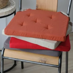 LOVELY CASA Galette de chaise carrée scratch (38 x 38 cm) Duo e Noir New