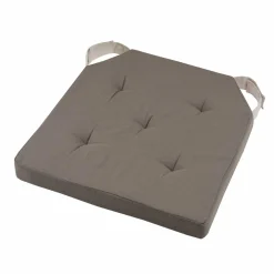 LOVELY CASA Galette de chaise carrée scratch (38 x 38 cm) Duo Taupe Best