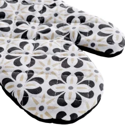 douceur d'intu017drieur Gant de cuisine ambidextre en coton (30 x 18 cm) Solaris Noir Discount
