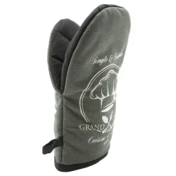 douceur d'intu017drieur Gant de cuisine coton (24.5 x 14.5 cm) Grand Chef Gris Clearance