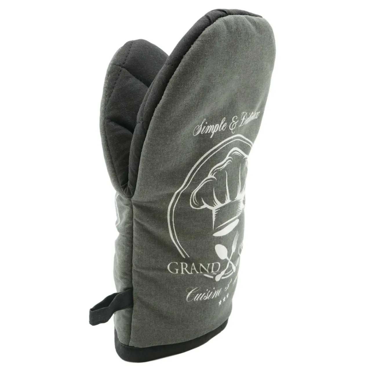 douceur d'intu017drieur Gant de cuisine coton (24.5 x 14.5 cm) Grand Chef Gris Clearance