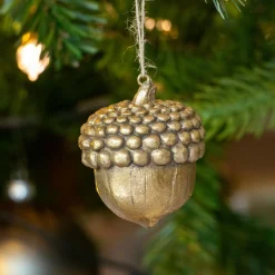 KAEMINGK Gland de Noël à suspendre (H8 cm) Vieux Chêne Or Sale