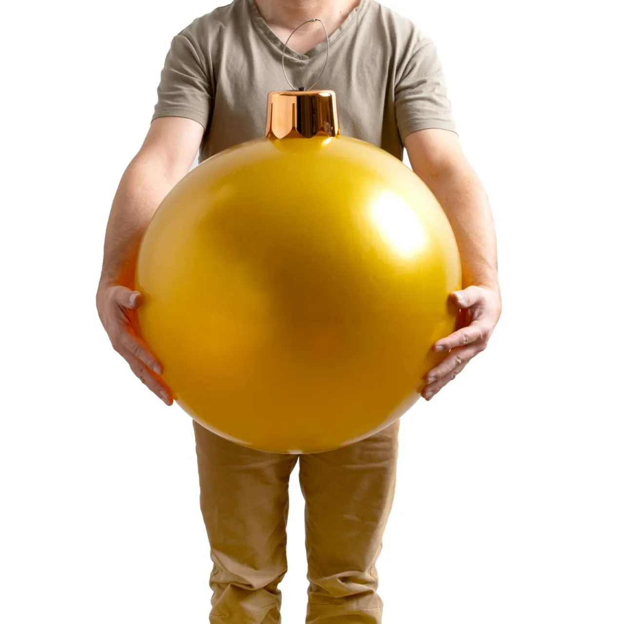 KOOPMAN Grande boule de Noël gonflable (D45 cm) Or Clearance
