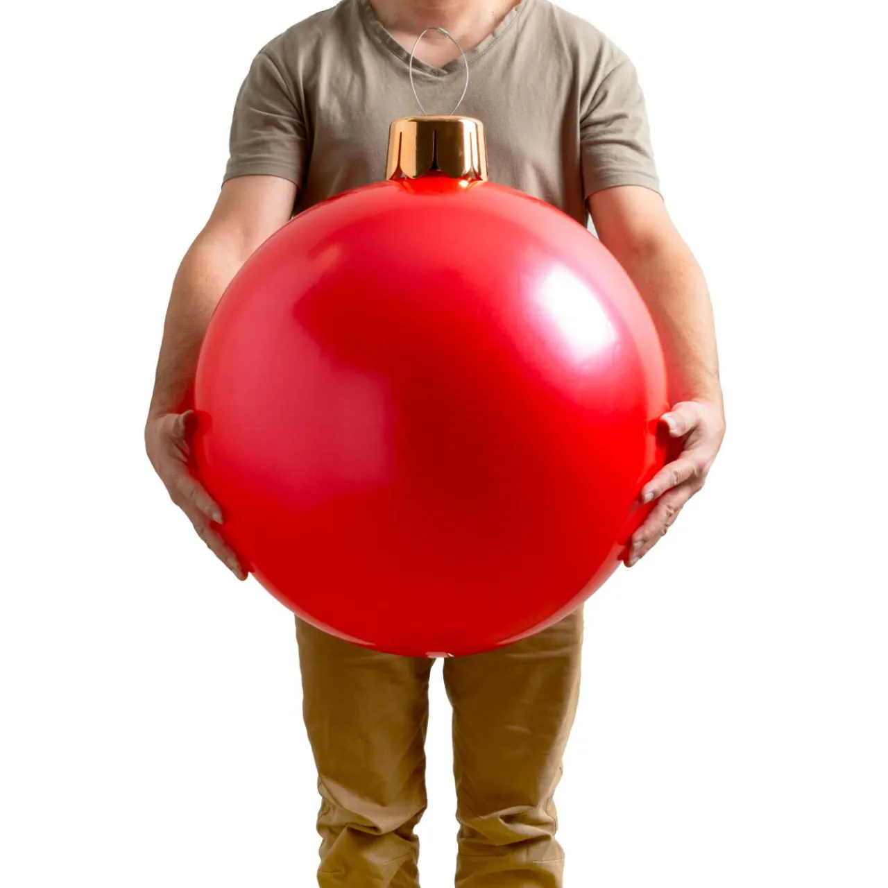KOOPMAN Grande boule de Noël gonflable (D45 cm) Rouge Best